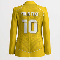 Custom Niue Rugby Blazer Hiapo Tribal Motifs Sporty Style - Polynesian Pride