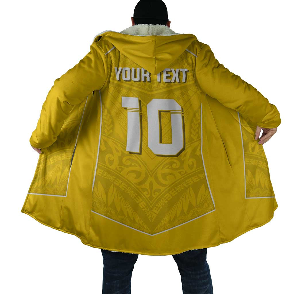 Custom Niue Rugby Cloak Hiapo Tribal Motifs Sporty Style - Polynesian Pride