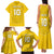 Custom Niue Rugby Family Matching Tank Maxi Dress and Hawaiian Shirt Hiapo Tribal Motifs Sporty Style - Polynesian Pride