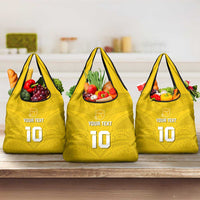 Custom Niue Rugby Grocery Bag Hiapo Tribal Motifs Sporty Style LT03 3-pack One Size Yellow - Polynesian Pride