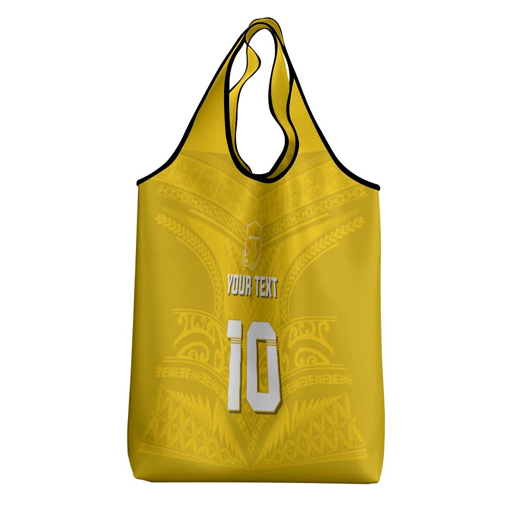 Custom Niue Rugby Grocery Bag Hiapo Tribal Motifs Sporty Style LT03 - Polynesian Pride