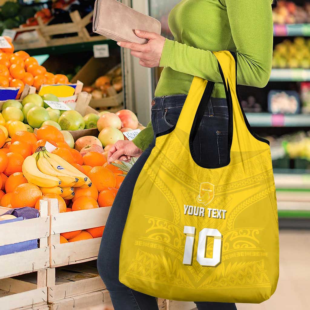 Custom Niue Rugby Grocery Bag Hiapo Tribal Motifs Sporty Style LT03 - Polynesian Pride