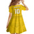 Custom Niue Rugby Kid Short Sleeve Dress Hiapo Tribal Motifs Sporty Style - Polynesian Pride