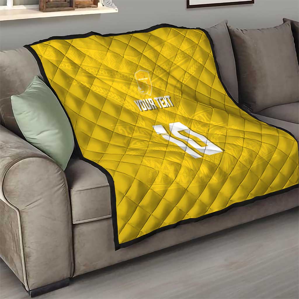 Custom Niue Rugby Quilt Hiapo Tribal Motifs Sporty Style LT03 - Polynesian Pride