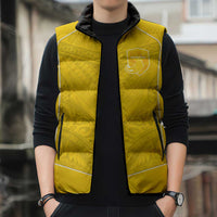 Custom Niue Rugby Sleeveless Puffer Jacket Hiapo Tribal Motifs Sporty Style LT03 - Polynesian Pride