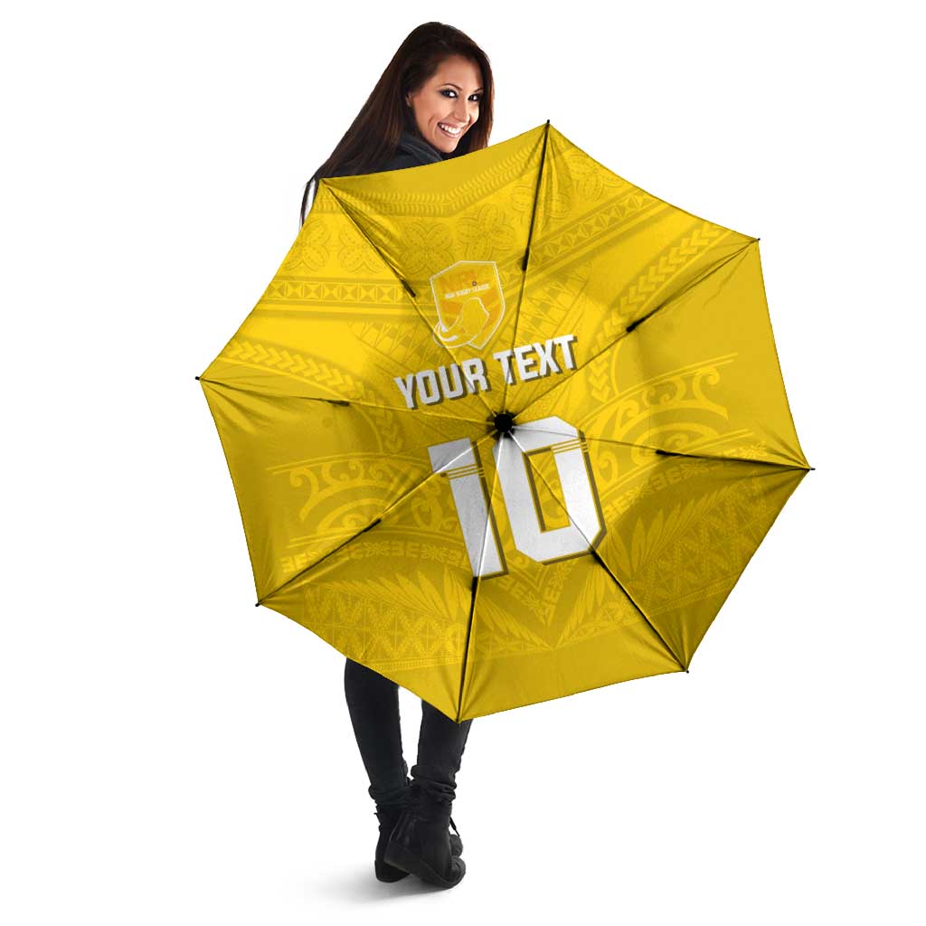 Custom Niue Rugby Umbrella Hiapo Tribal Motifs Sporty Style LT03 - Polynesian Pride