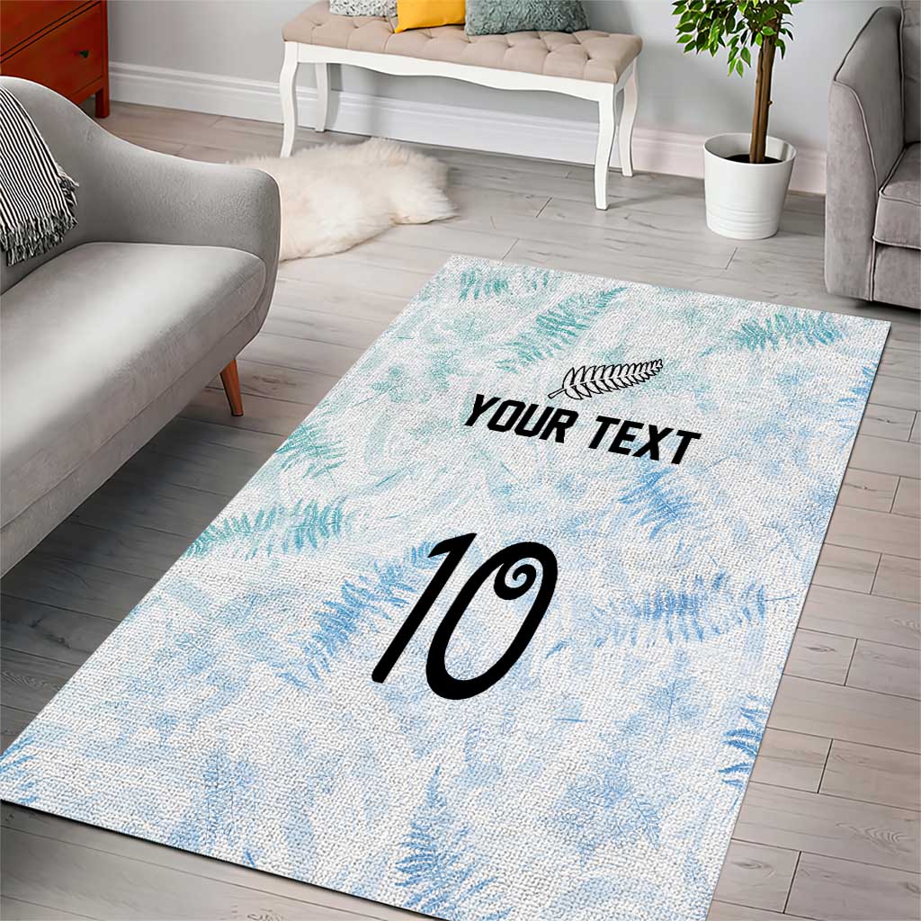 Custom New Zealand Football Area Rug The Whites-Aotearoa Inspired - Polynesian Pride