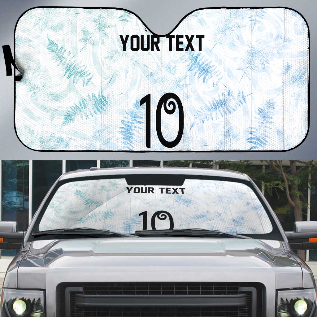 Custom New Zealand Football Auto Sun Shade The Whites-Aotearoa Inspired - Polynesian Pride