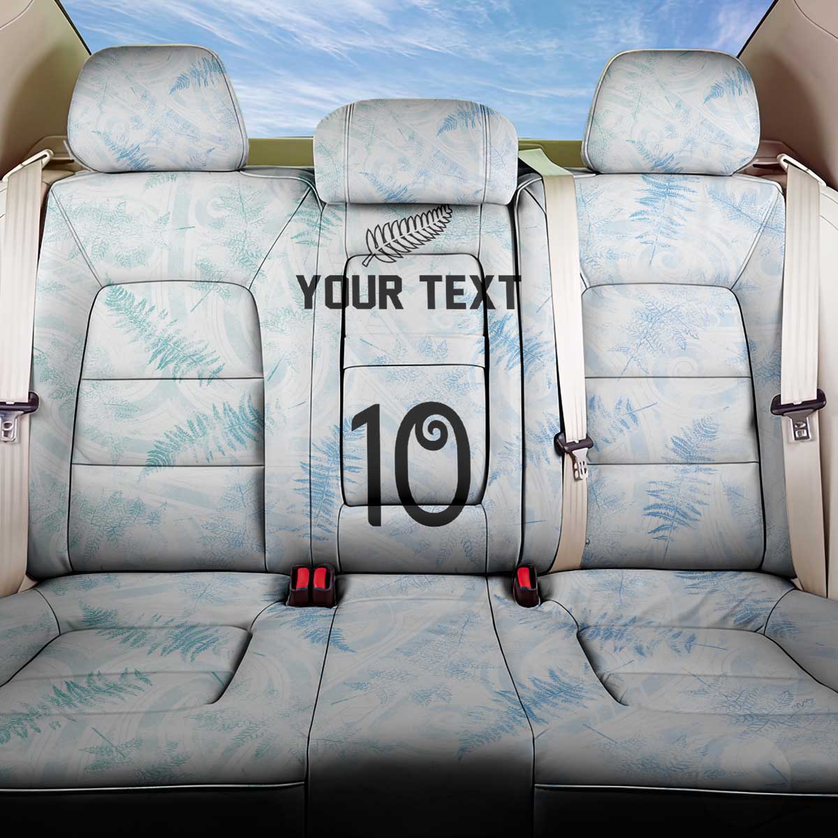 Custom New Zealand Football Back Car Seat Cover The Whites-Aotearoa Inspired - Polynesian Pride