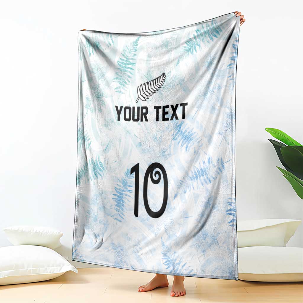 Custom New Zealand Football Blanket The Whites-Aotearoa Inspired - Polynesian Pride