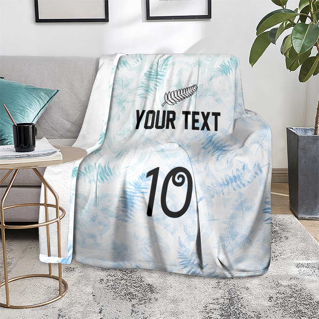 Custom New Zealand Football Blanket The Whites-Aotearoa Inspired - Polynesian Pride