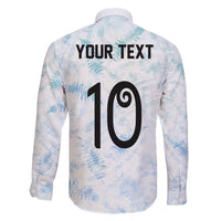 Custom New Zealand Football Family Matching Off The Shoulder Long Sleeve Dress and Hawaiian Shirt The Whites-Aotearoa Inspired - Polynesian Pride