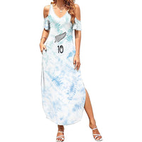 Custom New Zealand Football Family Matching Summer Maxi Dress and Hawaiian Shirt The Whites-Aotearoa Inspired - Polynesian Pride