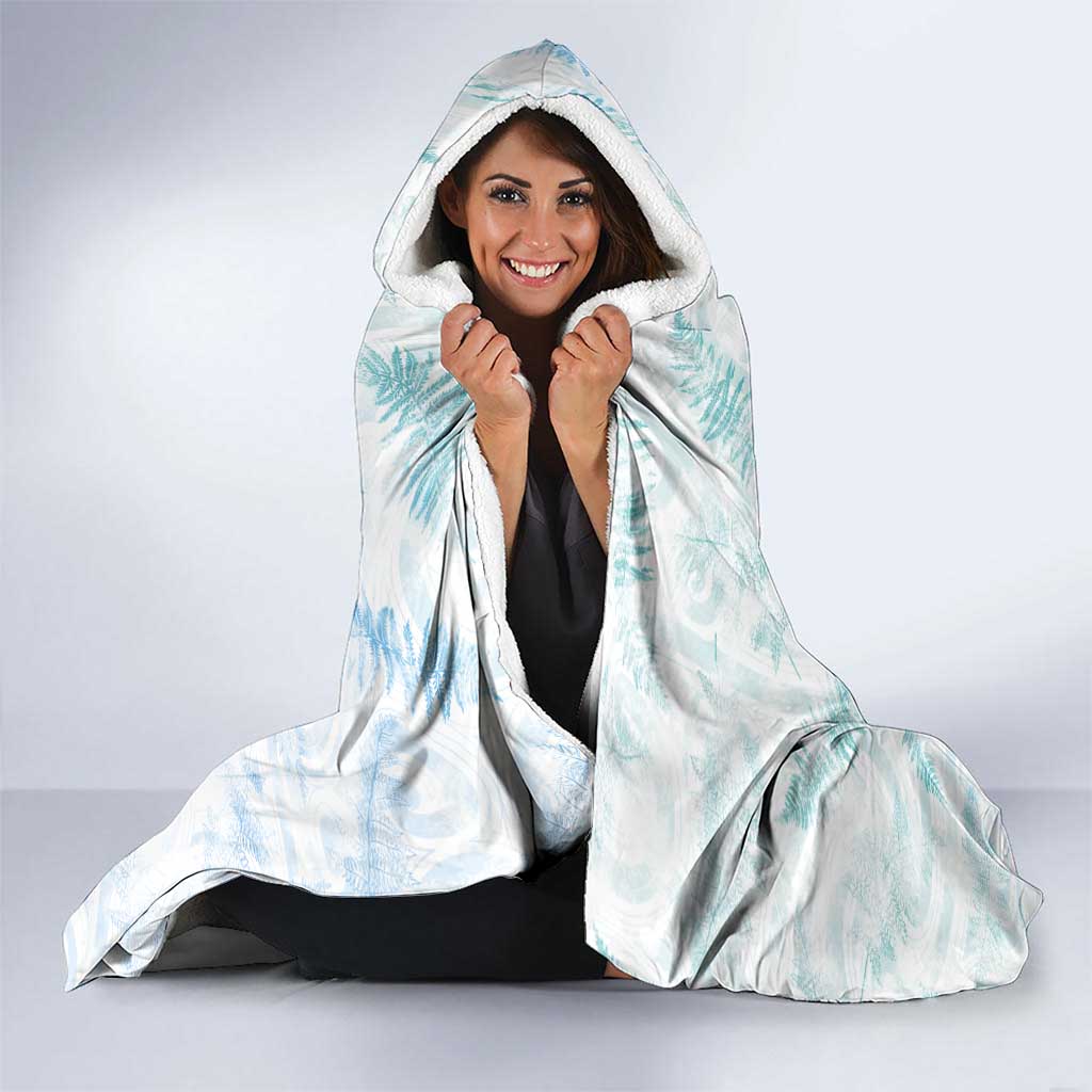 Custom New Zealand Football Hooded Blanket The Whites-Aotearoa Inspired - Polynesian Pride
