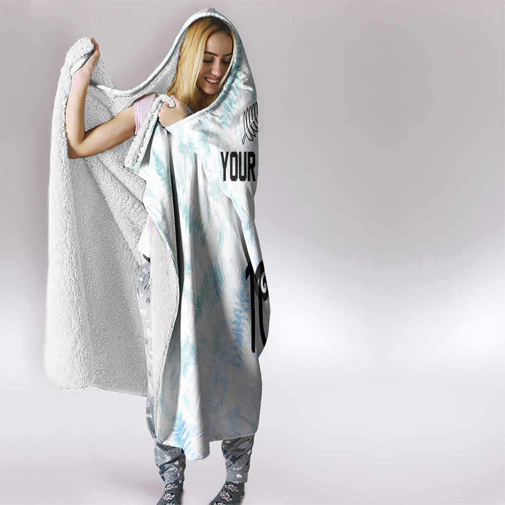 Custom New Zealand Football Hooded Blanket The Whites-Aotearoa Inspired - Polynesian Pride