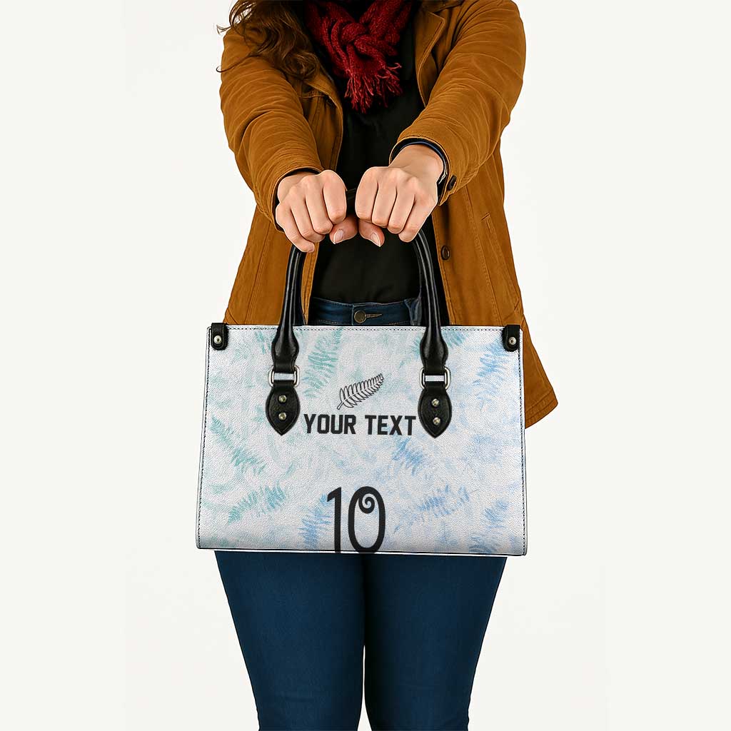 Custom New Zealand Football Leather Bag The Whites-Aotearoa Inspired - Polynesian Pride