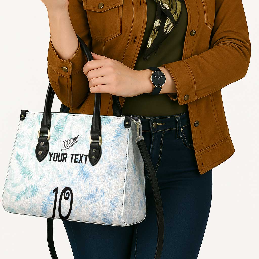 Custom New Zealand Football Leather Bag The Whites-Aotearoa Inspired - Polynesian Pride
