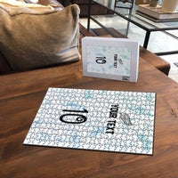 Custom New Zealand Football Puzzle The Whites-Aotearoa Inspired - Polynesian Pride