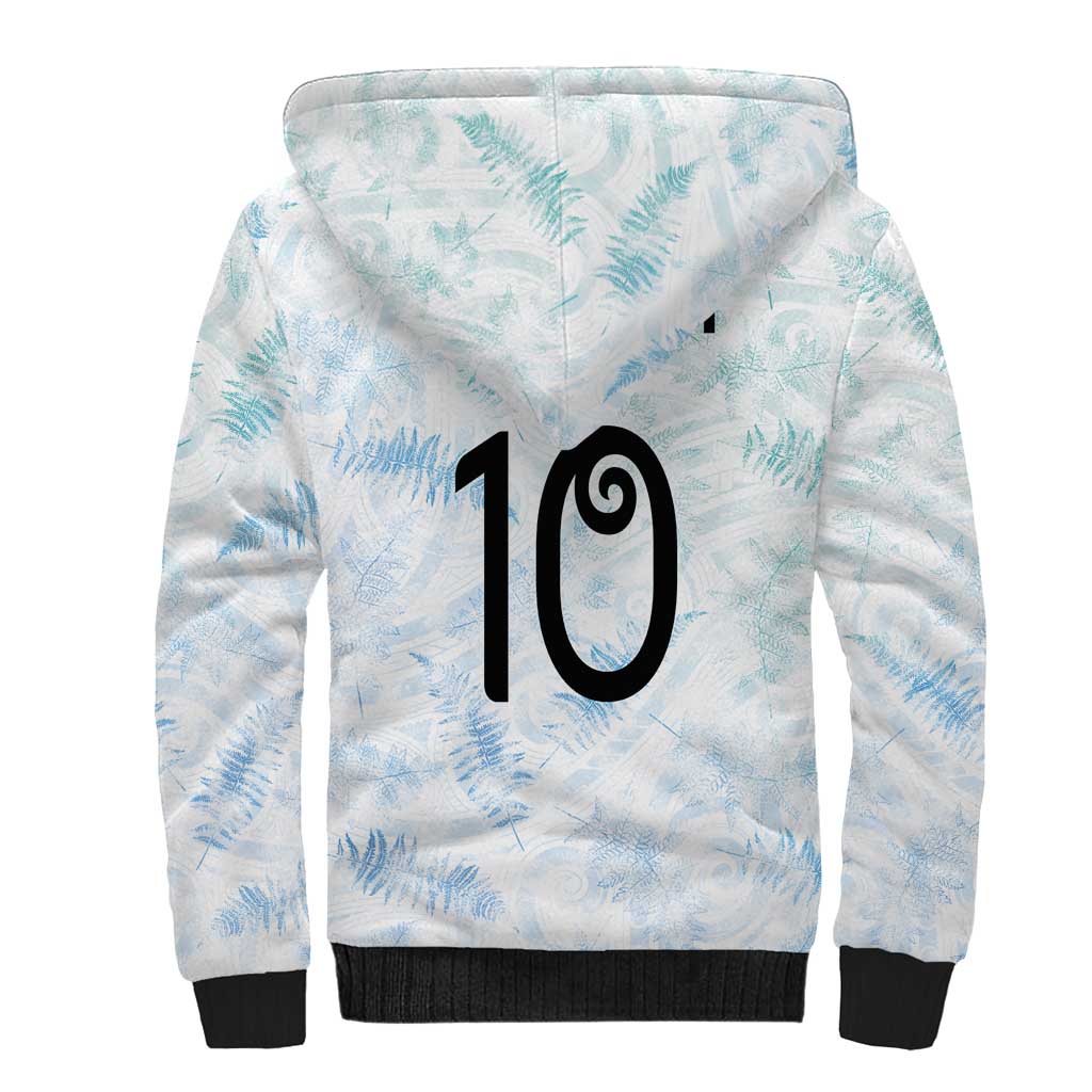 Custom New Zealand Football Sherpa Hoodie The Whites-Aotearoa Inspired - Polynesian Pride