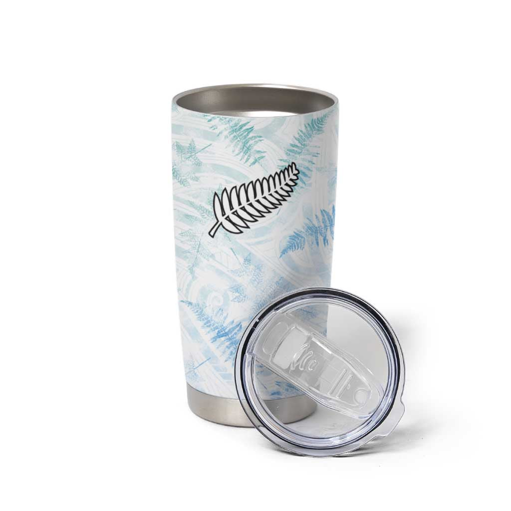 Custom New Zealand Football Tumbler Cup The Whites-Aotearoa Inspired - Polynesian Pride