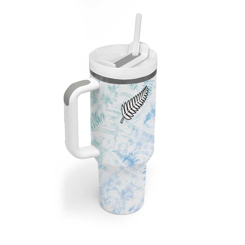 Custom New Zealand Football Tumbler With Handle The Whites-Aotearoa Inspired - Polynesian Pride
