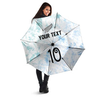 Custom New Zealand Football Umbrella The Whites-Aotearoa Inspired LT03 - Polynesian Pride