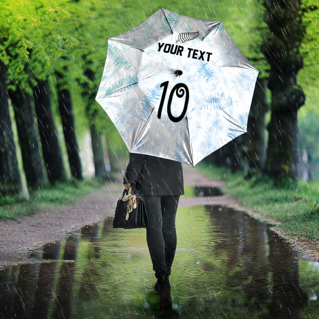 Custom New Zealand Football Umbrella The Whites-Aotearoa Inspired LT03 - Polynesian Pride