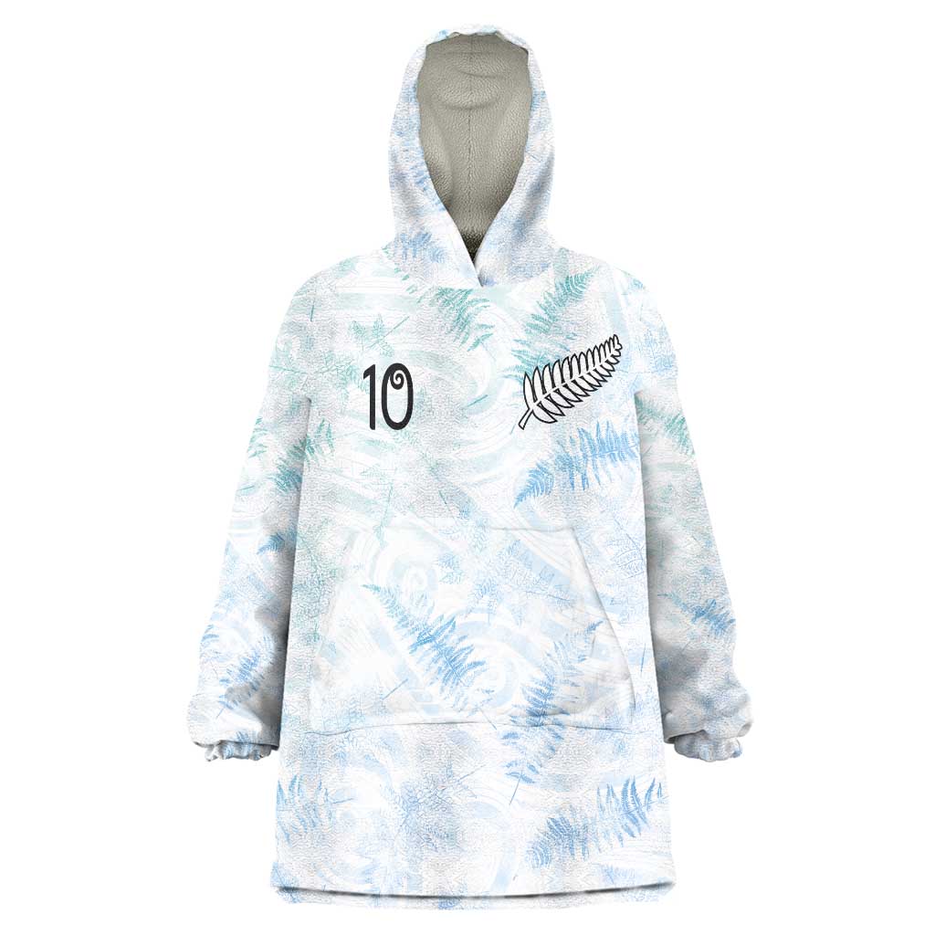 Custom New Zealand Football Wearable Blanket Hoodie The Whites-Aotearoa Inspired - Polynesian Pride