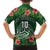 Custom Hawaii Volleyball Family Matching Summer Maxi Dress and Hawaiian Shirt Kakau Abstract and Tropical Plants Green Color - Polynesian Pride
