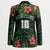Custom Hawaii Volleyball Blazer Kakau Abstract and Tropical Plants Black Color - Polynesian Pride