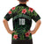 Custom Hawaii Volleyball Family Matching Off The Shoulder Long Sleeve Dress and Hawaiian Shirt Kakau Abstract and Tropical Plants Black Color - Polynesian Pride