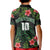 Custom Hawaii Volleyball Kid Polo Shirt Kakau Abstract and Tropical Plants Black Color - Polynesian Pride