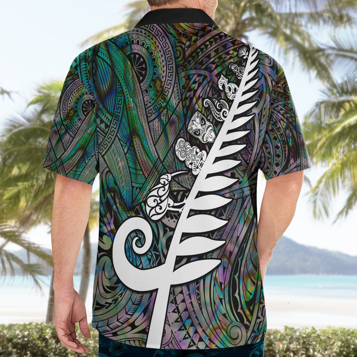 New Zealand Hawaiian Shirt Aotearoa Symbols With Silver Fern LT03 - Polynesian Pride