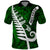 New Zealand Polo Shirt Silver Fern and Maori Symbols Papua Shell Green Style LT03 Green - Polynesian Pride