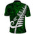 New Zealand Polo Shirt Silver Fern and Maori Symbols Papua Shell Green Style LT03 - Polynesian Pride
