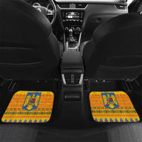 Romania Merry Christmas Car Mats Romania Emblem Traditional Folk Art - Polynesian Pride