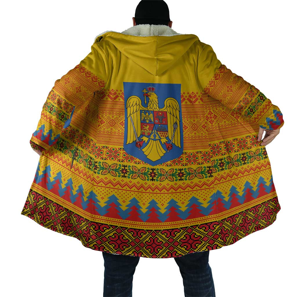 Romania Merry Christmas Cloak Romania Emblem Traditional Folk Art - Polynesian Pride