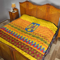 Romania Merry Christmas Quilt Romania Emblem Traditional Folk Art - Polynesian Pride