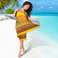 Romania Merry Christmas Sarong Romania Emblem Traditional Folk Art - Polynesian Pride