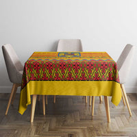 Romania Merry Christmas Tablecloth Romania Emblem Traditional Folk Art - Polynesian Pride