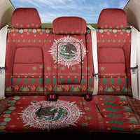 Mexico Merry Christmas Back Car Seat Cover Mexican Cultural Emblem Xmas Style - Polynesian Pride