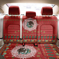 Mexico Merry Christmas Back Car Seat Cover Mexican Cultural Emblem Xmas Style - Polynesian Pride