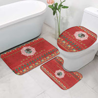 Mexico Merry Christmas Bathroom Set Mexican Cultural Emblem Xmas Style - Polynesian Pride