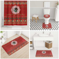 Mexico Merry Christmas Bathroom Set Mexican Cultural Emblem Xmas Style - Polynesian Pride