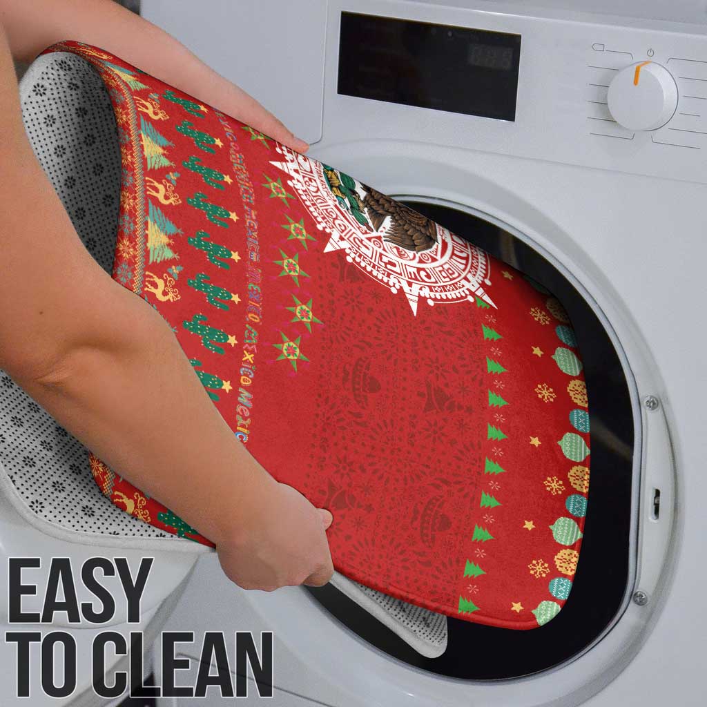 Mexico Merry Christmas Bathroom Set Mexican Cultural Emblem Xmas Style - Polynesian Pride