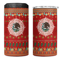 Mexico Merry Christmas 4 in 1 Can Cooler Tumbler Mexican Cultural Emblem Xmas Style - Polynesian Pride