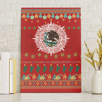 Mexico Merry Christmas Canvas Wall Art Mexican Cultural Emblem Xmas Style - Polynesian Pride