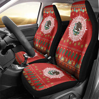 Mexico Merry Christmas Car Seat Cover Mexican Cultural Emblem Xmas Style - Polynesian Pride