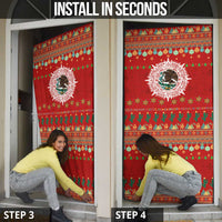 Mexico Merry Christmas Door Cover Mexican Cultural Emblem Xmas Style - Polynesian Pride