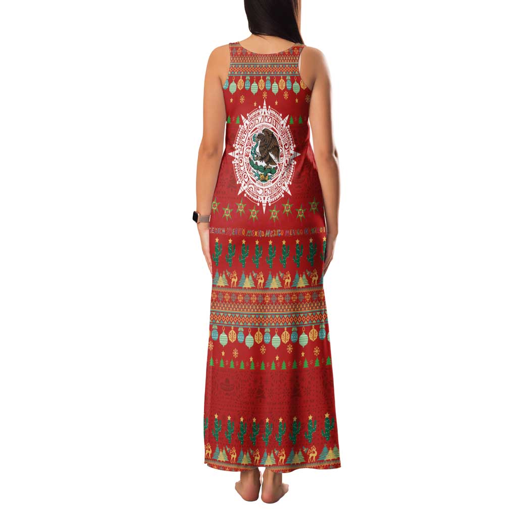 Mexico Merry Christmas Family Matching Tank Maxi Dress and Hawaiian Shirt Mexican Cultural Emblem Xmas Style - Polynesian Pride